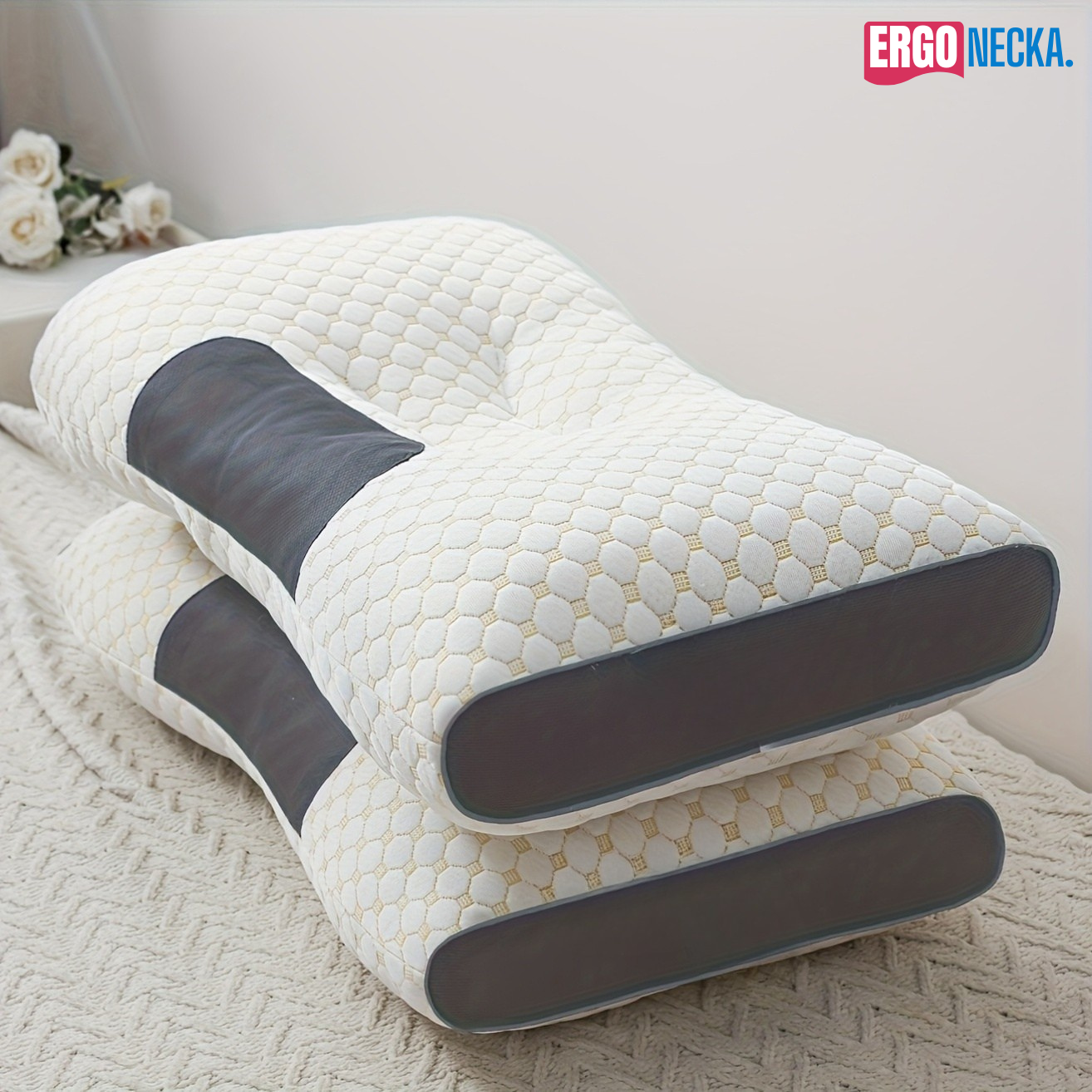 ErgoNecka™ – Ergonomic Cloud Pillow for Neck Pain Relief & Deep Sleep
